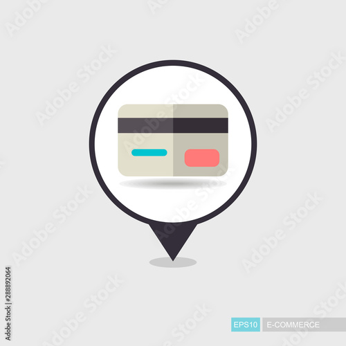 Credit card pin map icon