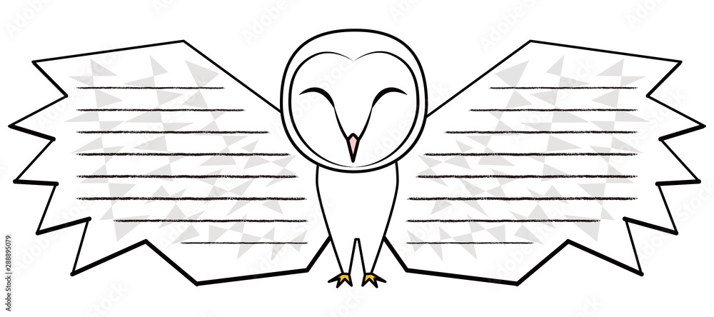 フクロウ お洒落 メンフクロウ メッセージカード イラスト Stock Illustration Adobe Stock フクロウ お洒落 メンフクロウ メッセージカード イラスト Stock Illustration Adobe Stock