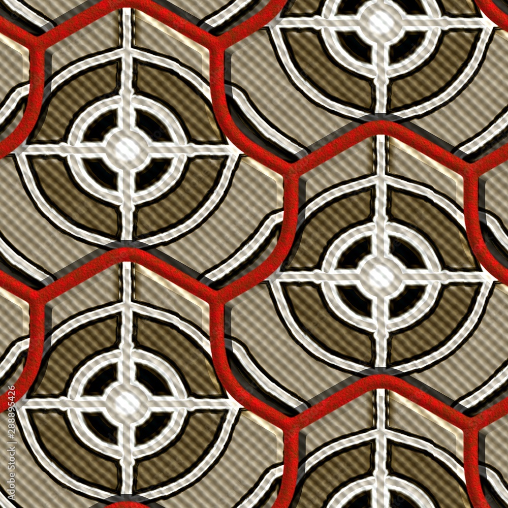 Render of seamless cloth motive background tile