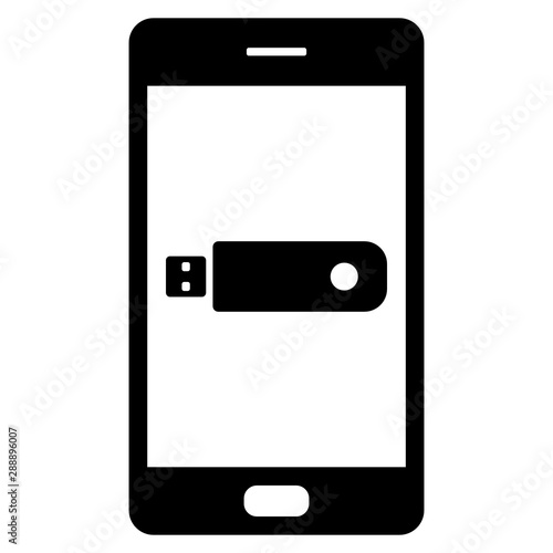 USB stick und Smartphone