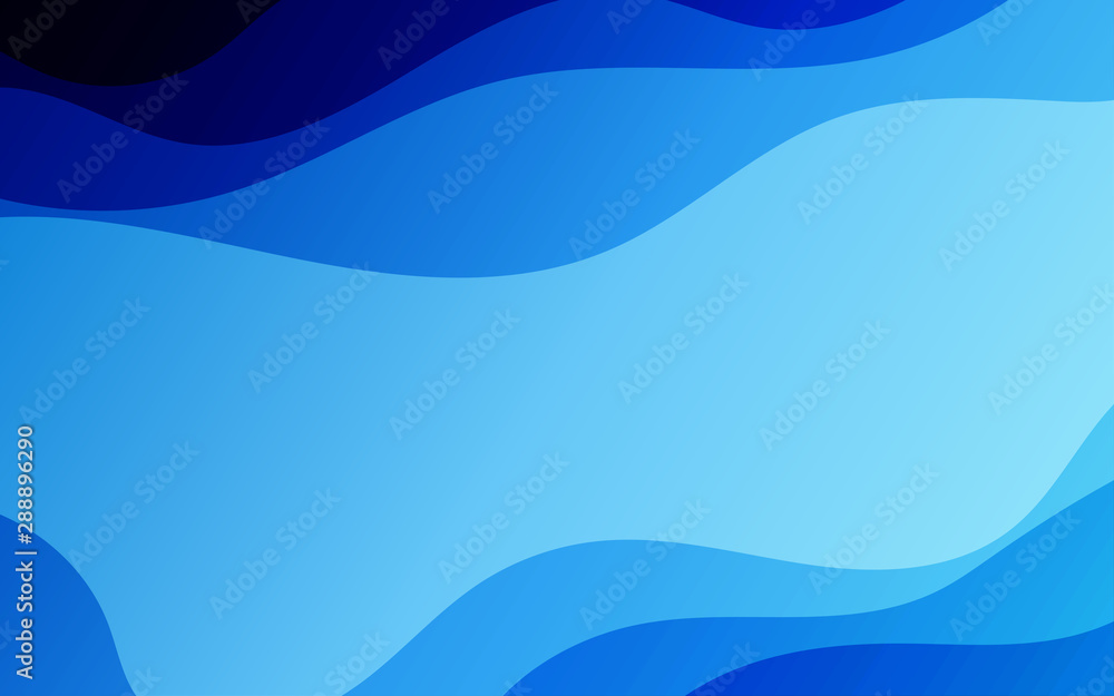 Fototapeta premium Abstract wave blue deep sea style concept vector background