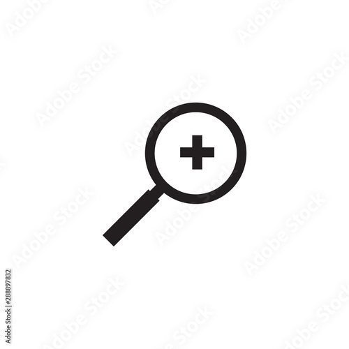 Search logo design with using magnifying glass icon