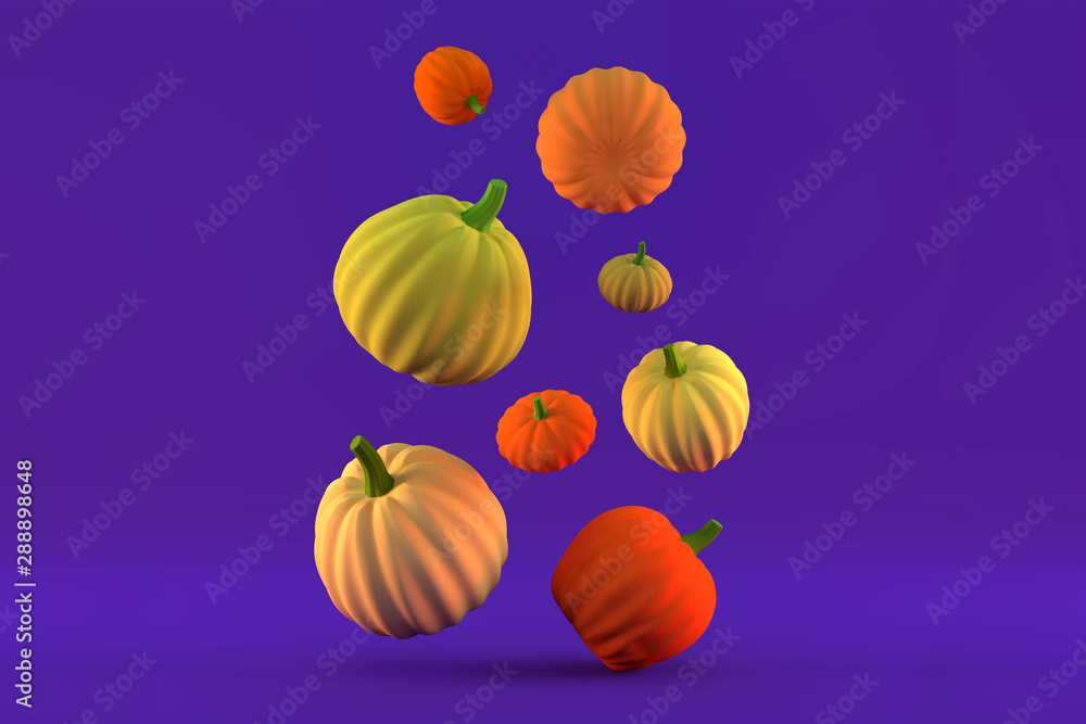 3d rendered background with colored Halloween Pumpkin. Holiday Illustration. Copy space 3d rendered background with colored Halloween Pumpkin. Holiday Illustration. Copy space