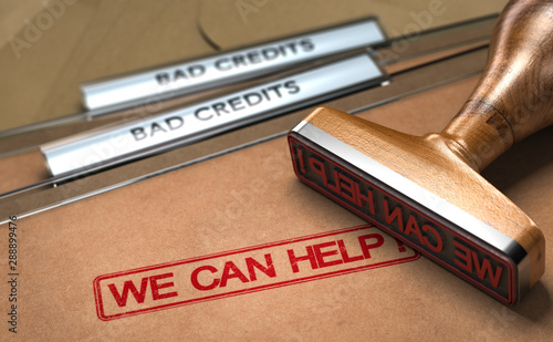 Bad Credit Debt Solutions Concept. photo