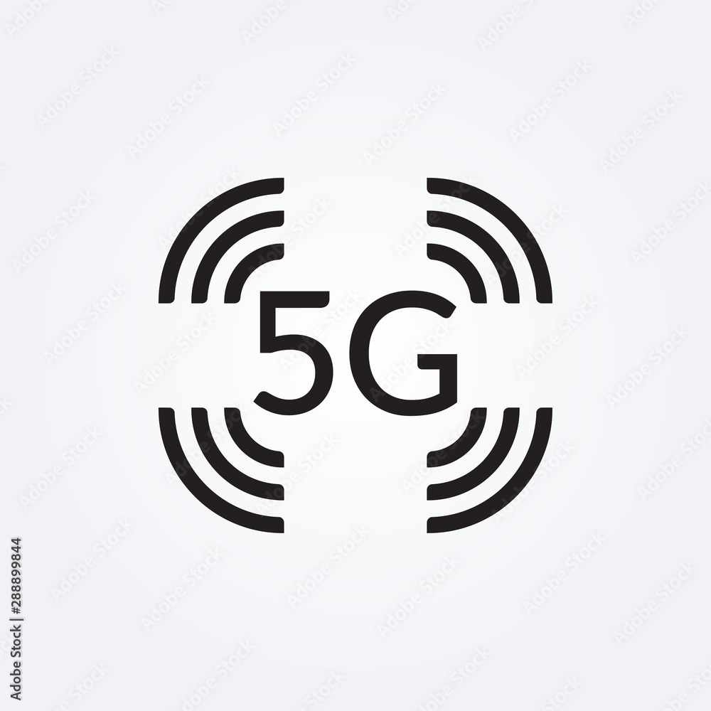 5G icon. High speed wifi or wireless network logo. Mobile Internet technology symbol. Vector illustration. 5G icon. High speed wifi or wireless network logo. Mobile Internet technology symbol. Vector illustration.