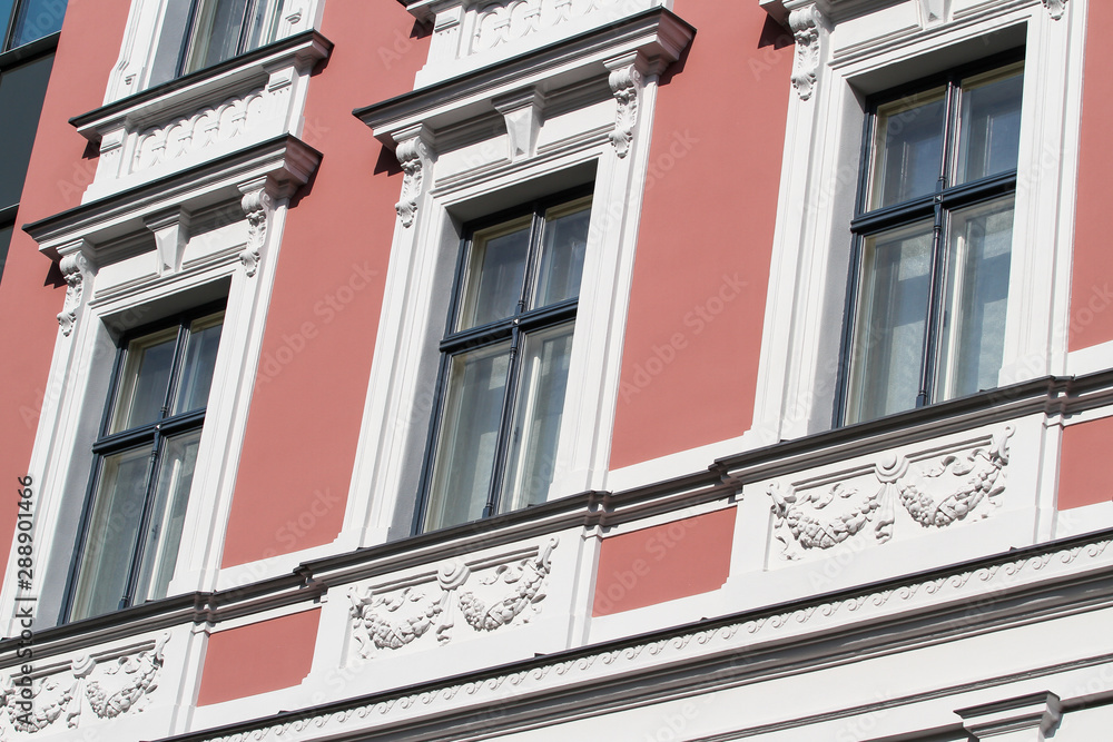 Beautiful view of renovated home in Latvia Capital Riga, with fantastic exterior with details and sculptures. Beautiful view of renovated home in Latvia Capital Riga, with fantastic exterior with details and sculptures.