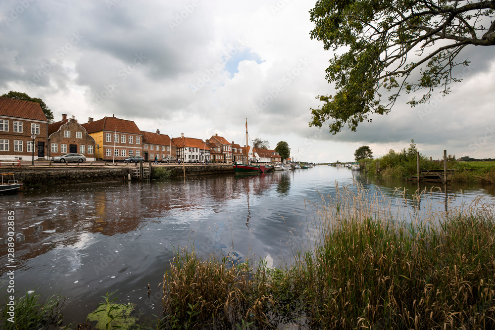 Fototapeta premium Hafen von Ribe in Dänemark