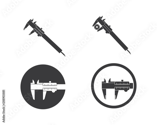 caliper logo icon vector illustration design