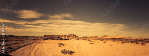 Wüstenlandschaft in der Halbwüste Bardenas Reales in Spanien