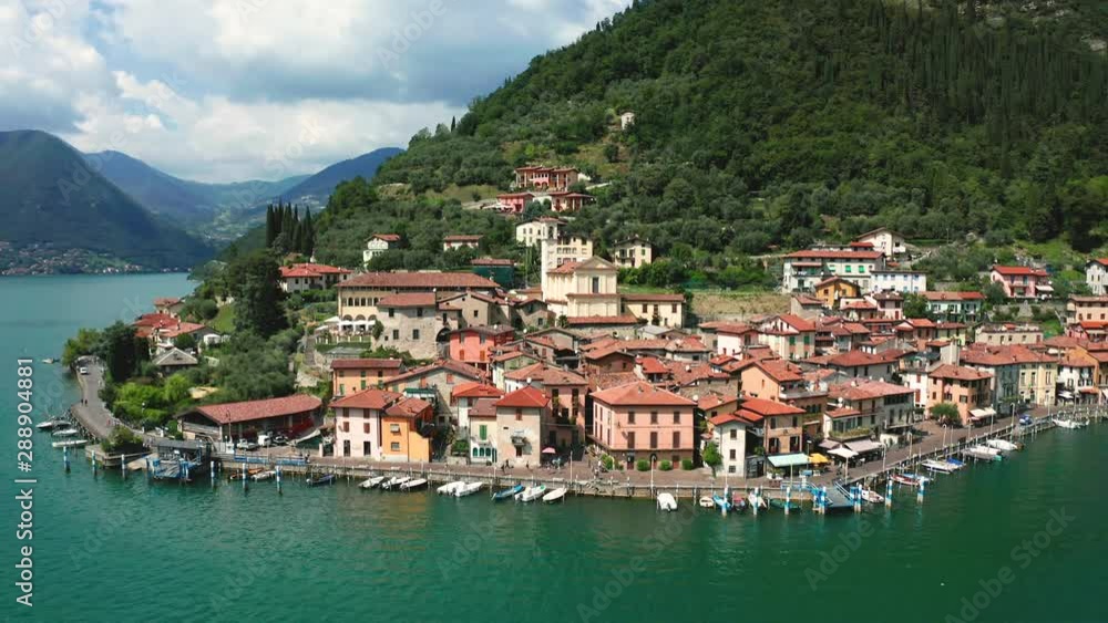 Aerial 4K - Lago D'Iseo (IT) - Monte Isola - Peschiera Maraglio Aerial 4K - Lago D'Iseo (IT) - Monte Isola - Peschiera Maraglio