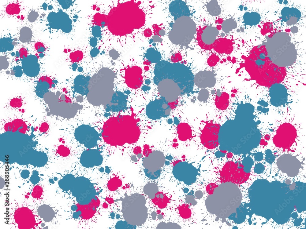Obraz premium seamless pattern with flowers. Watercolor painting spotted pink blue gray.
