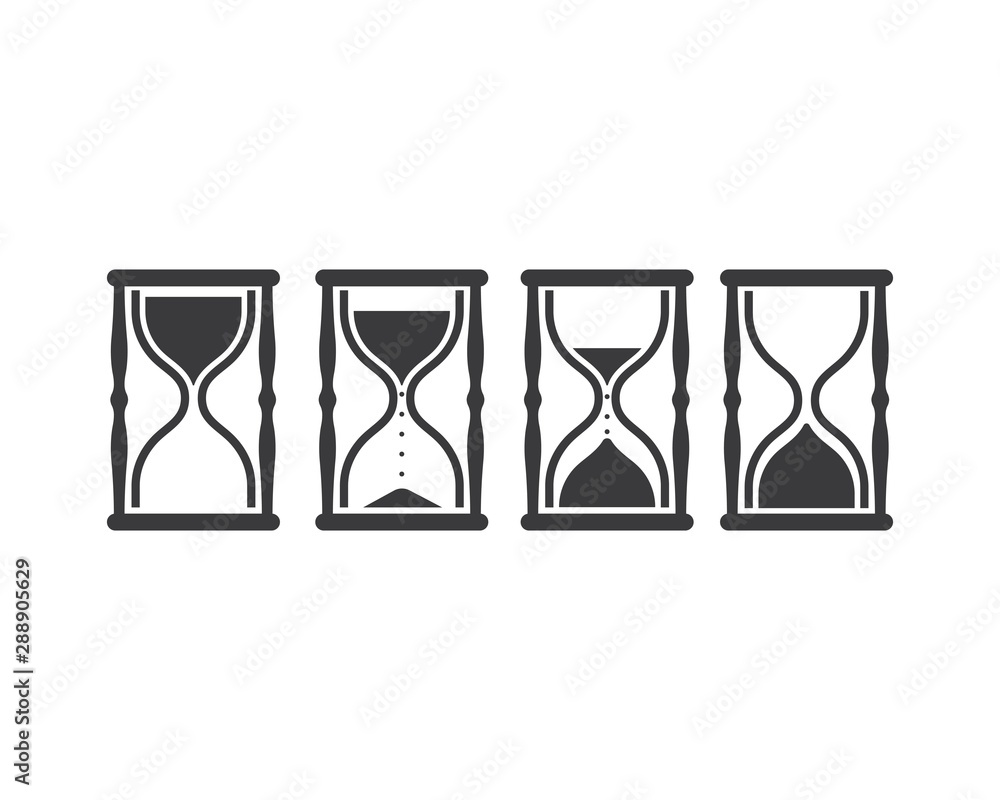 Fototapeta premium sand clock icon vector illustration design