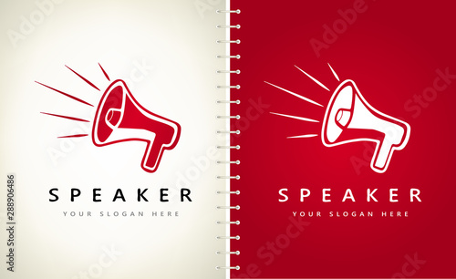 Speaker logo vector. Logo design.