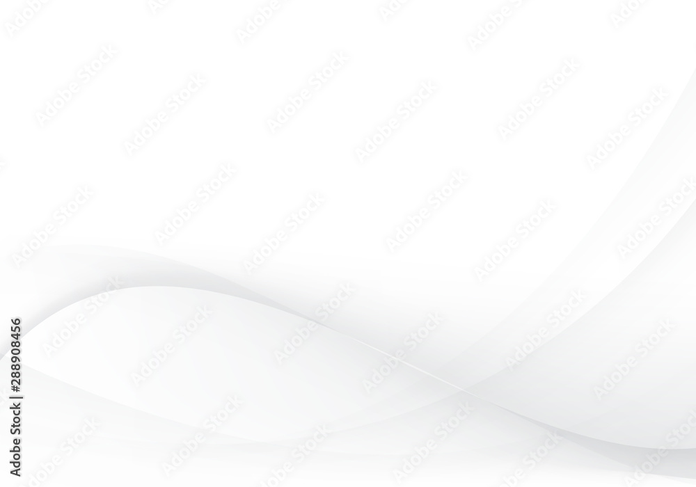 White and gray abstract wave vector image Modern background - obrazy, fototapety, plakaty 