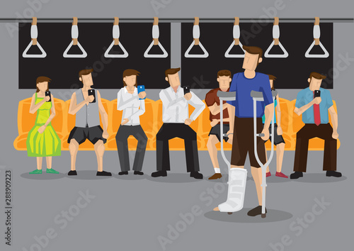 Obsession with Modern Techonology Vector Illustration