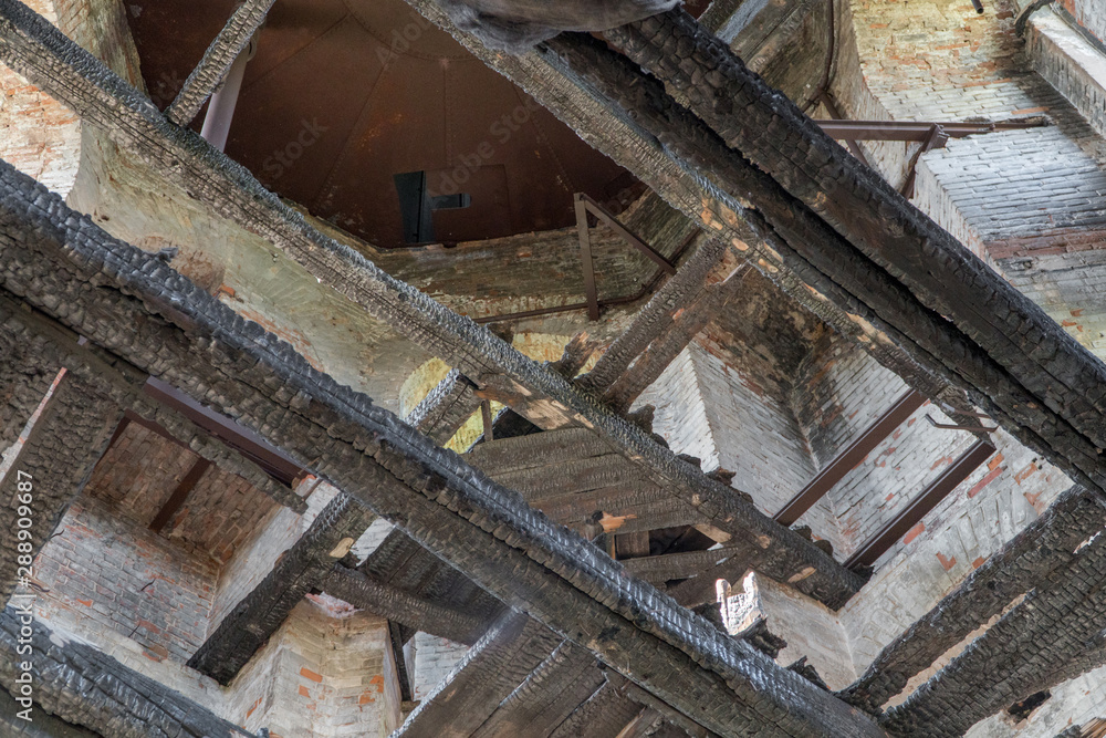 interior view of the building after the fire interior view of the building after the fire