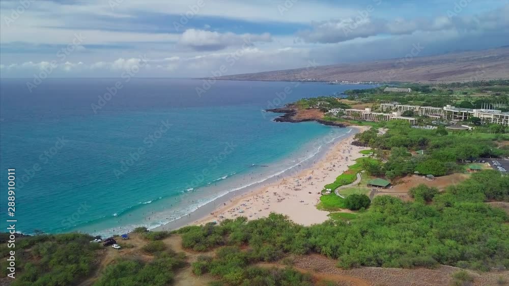 Aerial view of the Hapuna Beach, west coast of the Big Island, Hawaii Aerial view of the Hapuna Beach, west coast of the Big Island, Hawaii