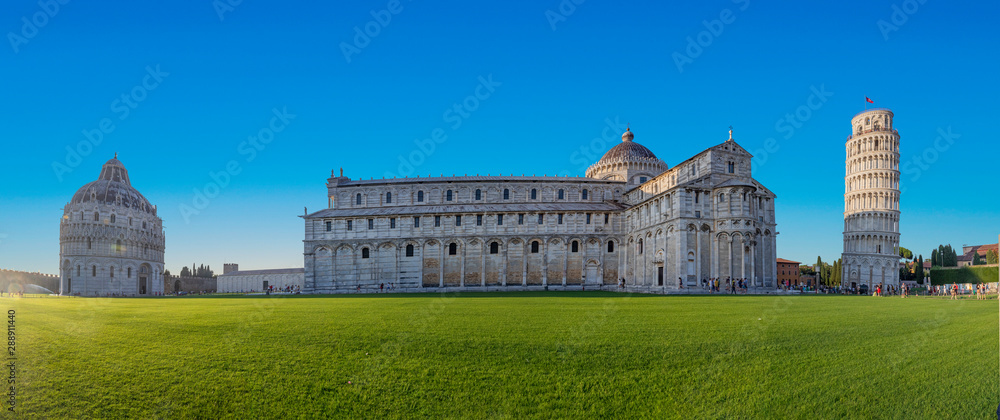 famous piazza del miracoli in Pisa, Tuscany