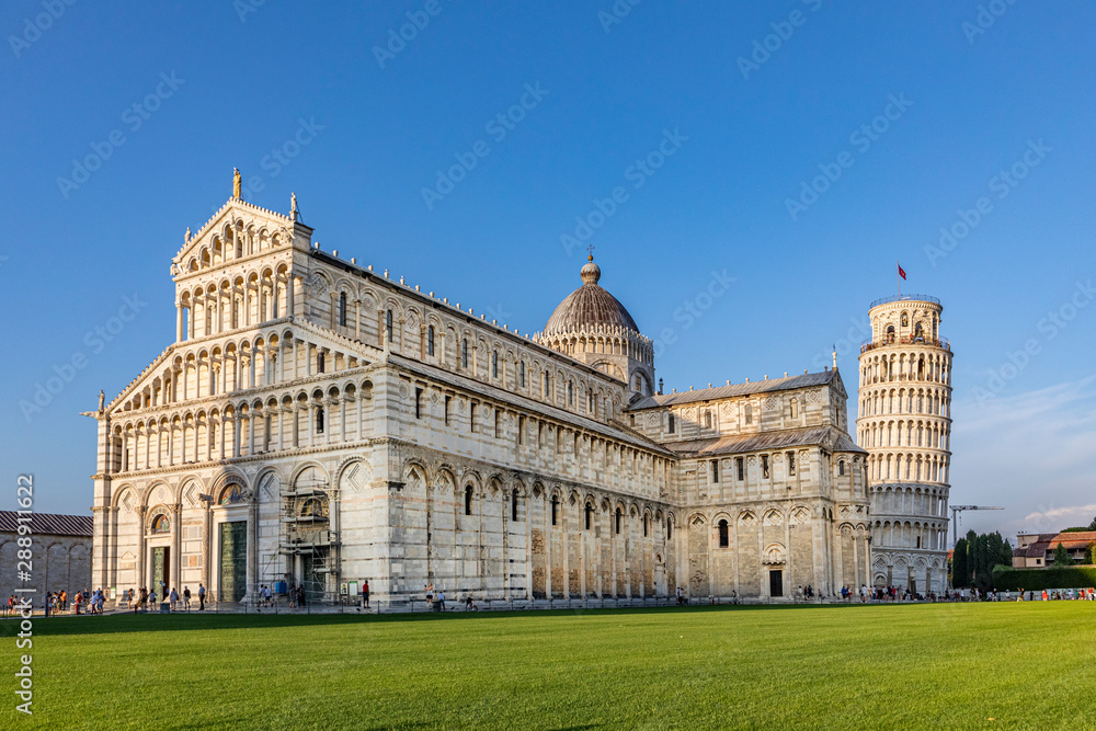 famous piazza del miracoli in Pisa, Tuscany
