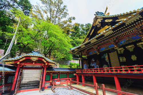 Kunozan Toshogu shrine in spring season at Shizuoka prefecture, Japan