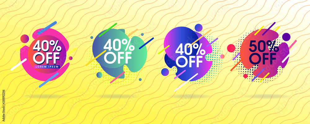 Vector abstract offer sale vector design pack Vector abstract offer sale vector design pack