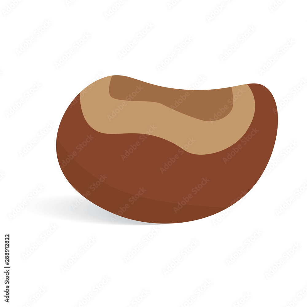 Fototapeta premium brown chestnut icon- vector illustration