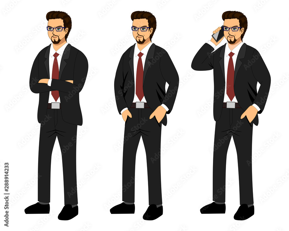 Picture of three businessman with white background Picture of three businessman with white background