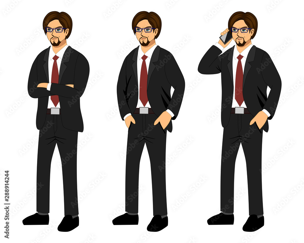 Picture of three businessman with white background Picture of three businessman with white background