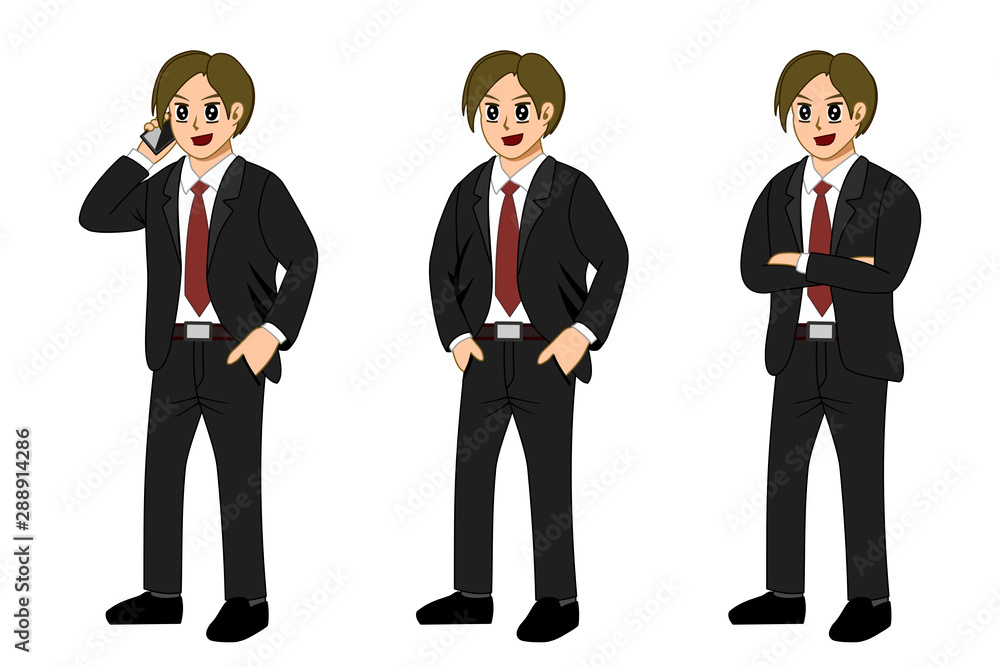 Picture of three businessman with white background Picture of three businessman with white background