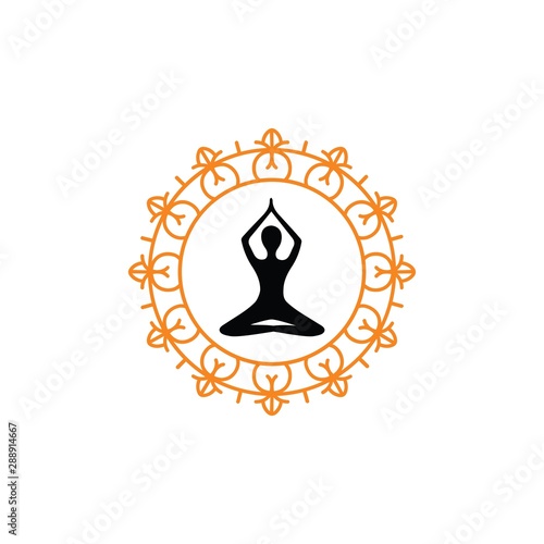 circle ornament yoga wellnes fitnes body care for healthy life style