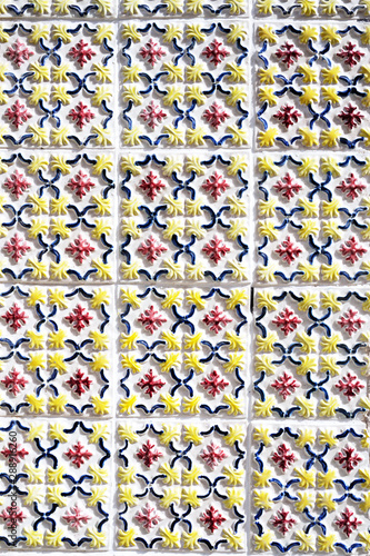 Traditional portuguese decorative tiles azulejos.