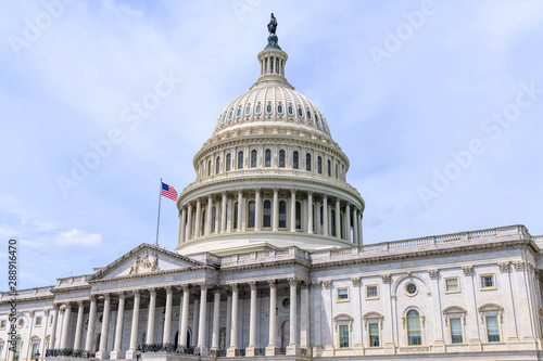 The Capitol Building - A close-up view of east-side of the U.S. Capitol Building on a bright sunny day, Washington, D.C., USA.  © Sean Xu