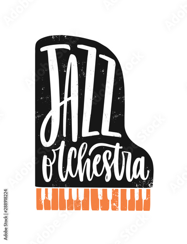 Jazz orchestra hand drawn lettering