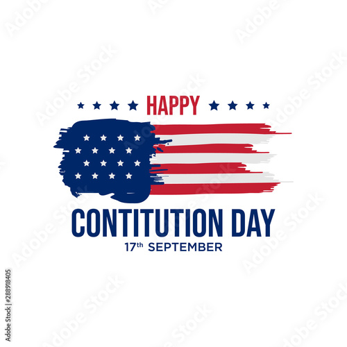 American constitution day badge vector logo icon isolated on white background