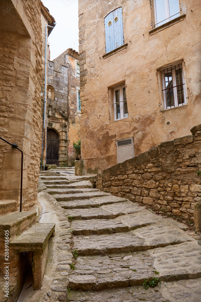 Gordes village path in Provence, France