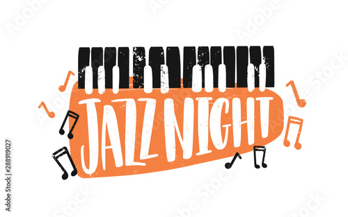 Jazz night hand drawn lettering