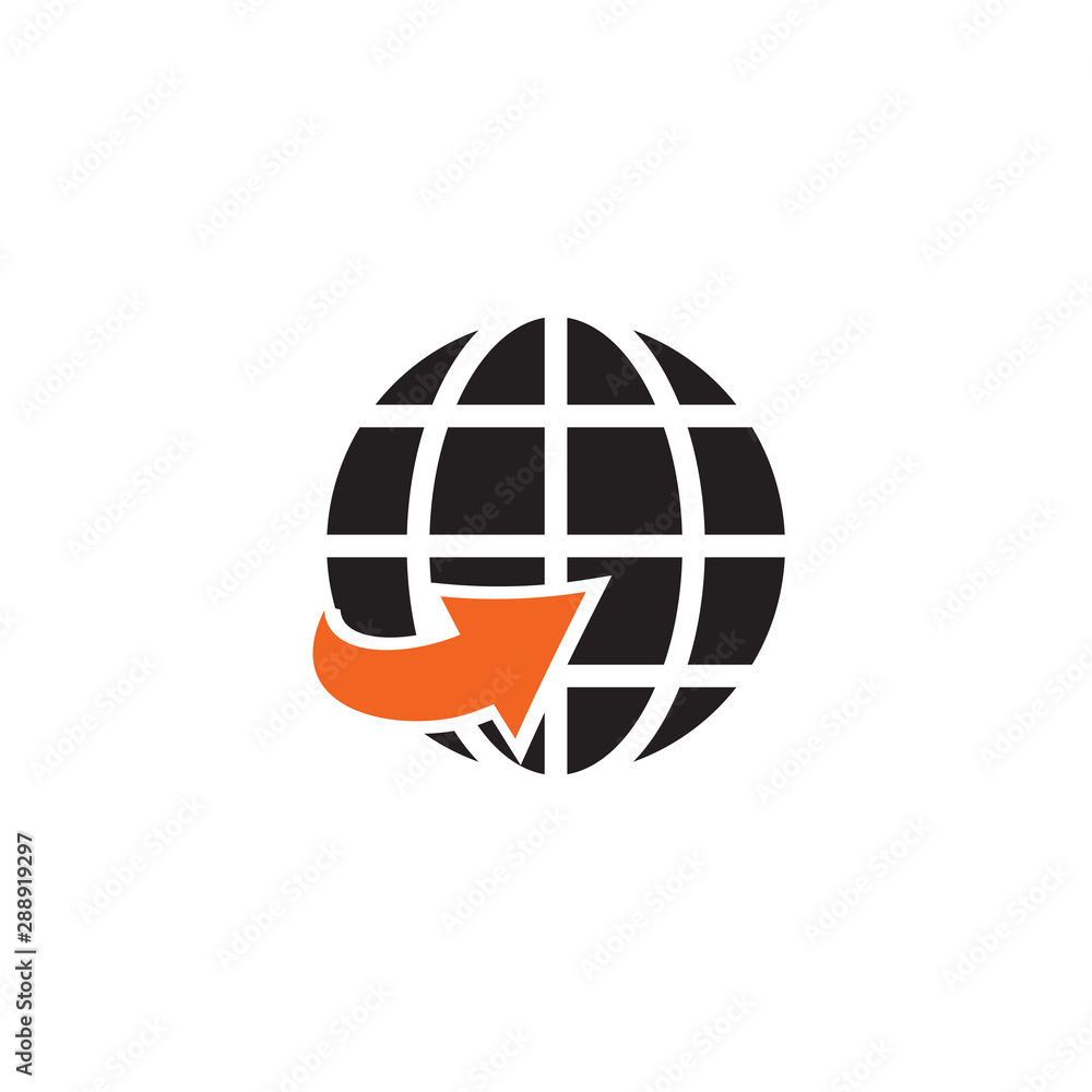 Globe earth logo design vector template Globe earth logo design vector template