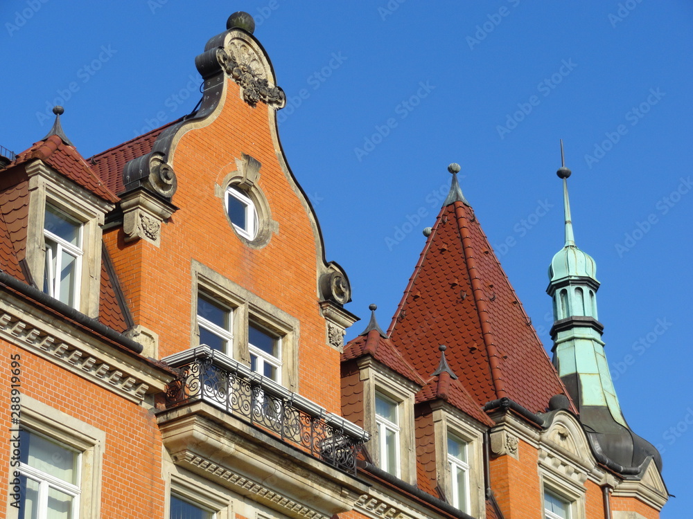 historische Architektur am Schillerplatz, Dresden