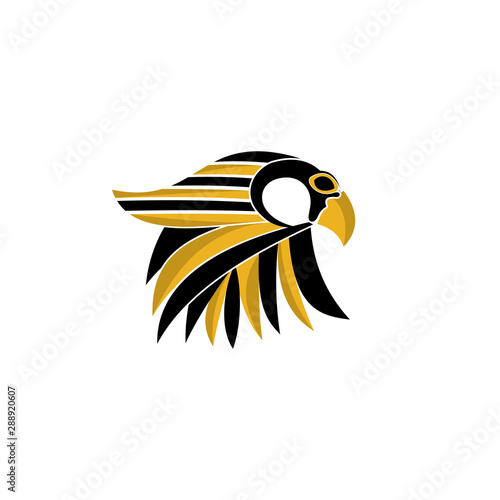 Eagle Of RA Simple Icon Logo Design Template Element Vector