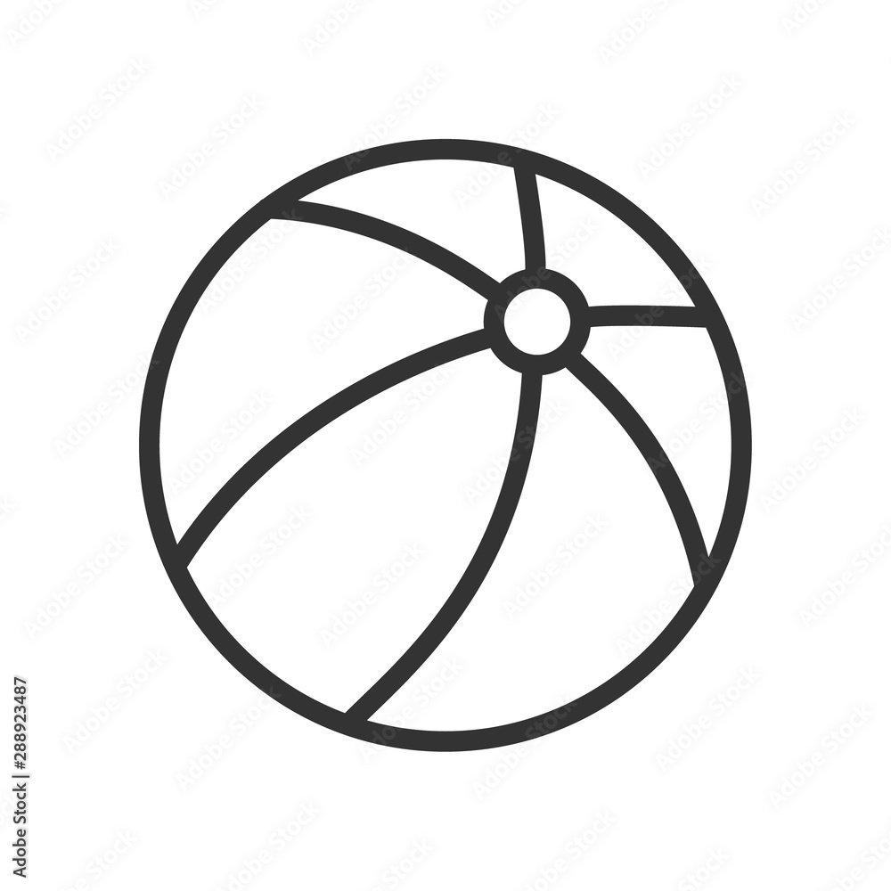 rubber beach ball outline ui web icon. rubber beach ball vector icon for web, mobile and user interface design isolated on white background rubber beach ball outline ui web icon. rubber beach ball vector icon for web, mobile and user interface design isolated on white background