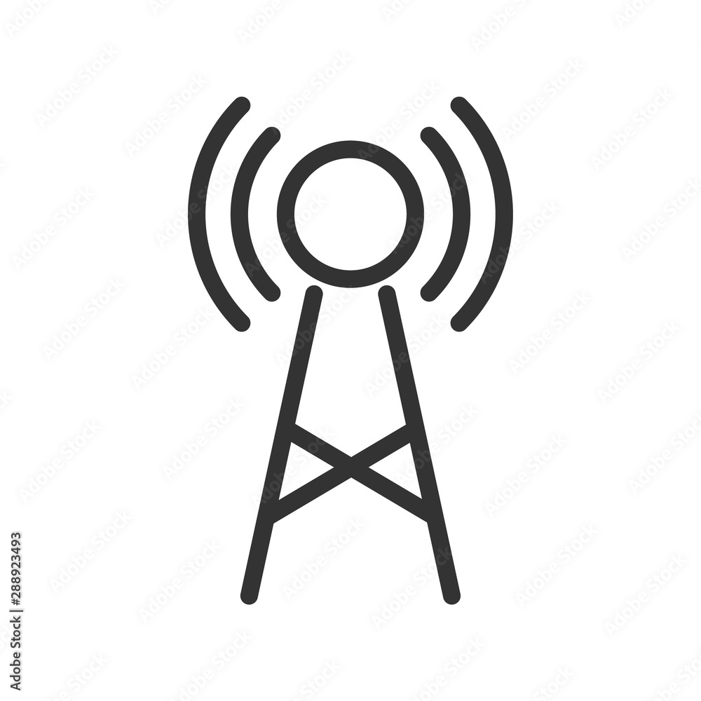radio tower outline ui web icon. radio tower vector icon for web, mobile and user interface design isolated on white background radio tower outline ui web icon. radio tower vector icon for web, mobile and user interface design isolated on white background