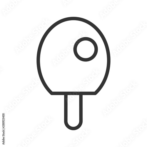racket and ball for table tennis outline ui web icon. vector icon for web, mobile and user interface design isolated on white background
