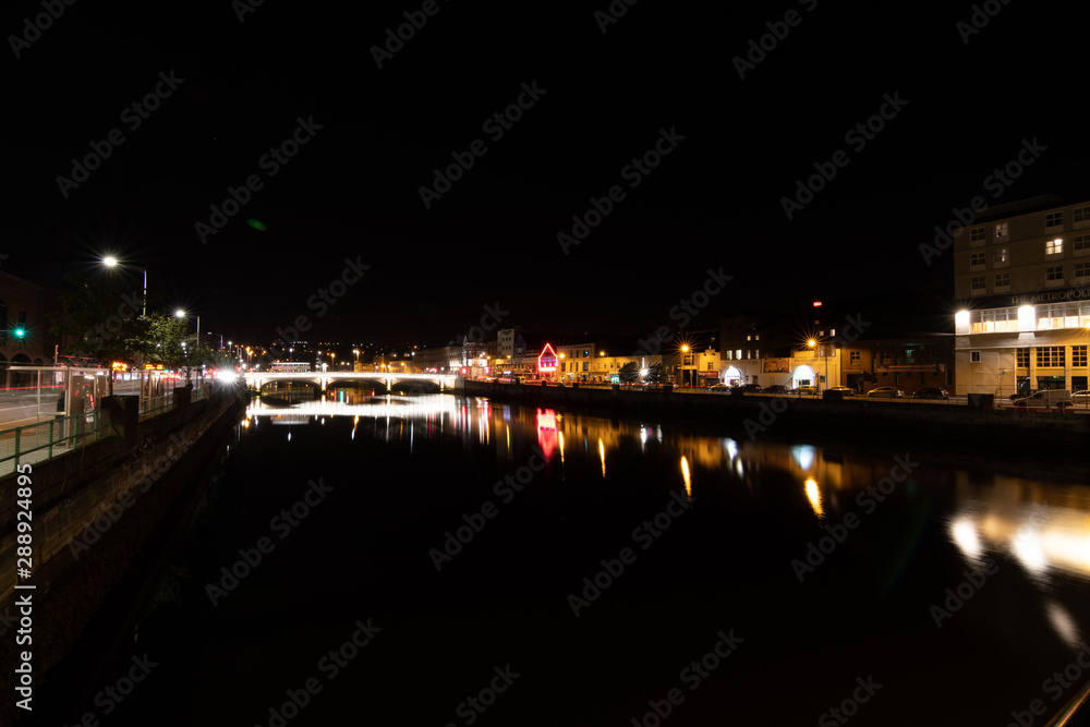 city at night, Ireland city at night, Ireland