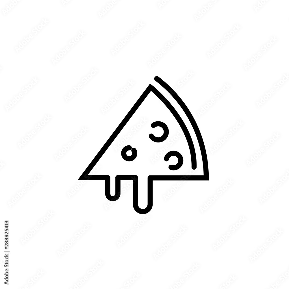 Slice of Pizza vector line icon Slice of Pizza vector line icon