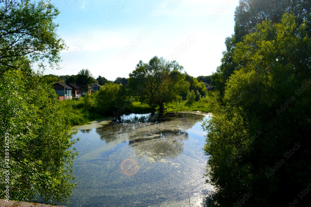 Beautiful summer landscape by the river Beautiful summer landscape by the river