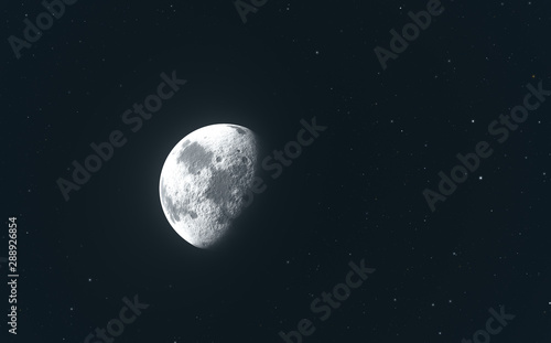 moon with stars