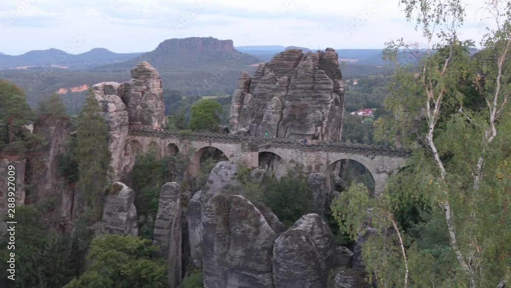 Bastei Bridge in Saxon Switzerland near Dresden, Germany Bastei Bridge in Saxon Switzerland near Dresden, Germany
