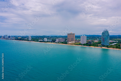 Aerial view of Pattaya city of Thailand