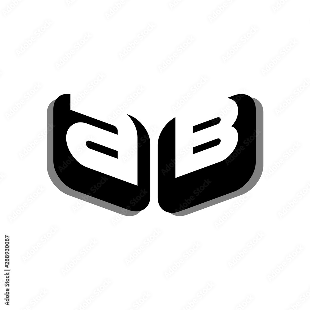 AB A B Letter Logo Design in Black Colors AB A B Letter Logo Design in Black Colors
