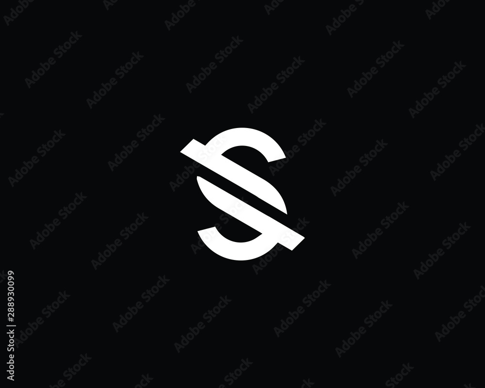Creative and Minimalist Letter S SS Logo Design Icon, Editable in Vector Format in Black and White Color Creative and Minimalist Letter S SS Logo Design Icon, Editable in Vector Format in Black and White Color
